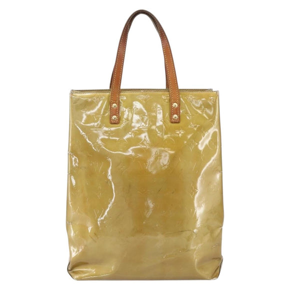 LOUIS VUITTON Monogram Vernis Reade MM Hand Bag Gris M91142 LV Auth ka687