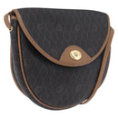 Christian Dior Honeycomb Shoulder Bag PVC Black Gold Auth ka6870-1