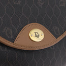 Christian Dior Honeycomb Shoulder Bag PVC Black Gold Auth ka6870-14