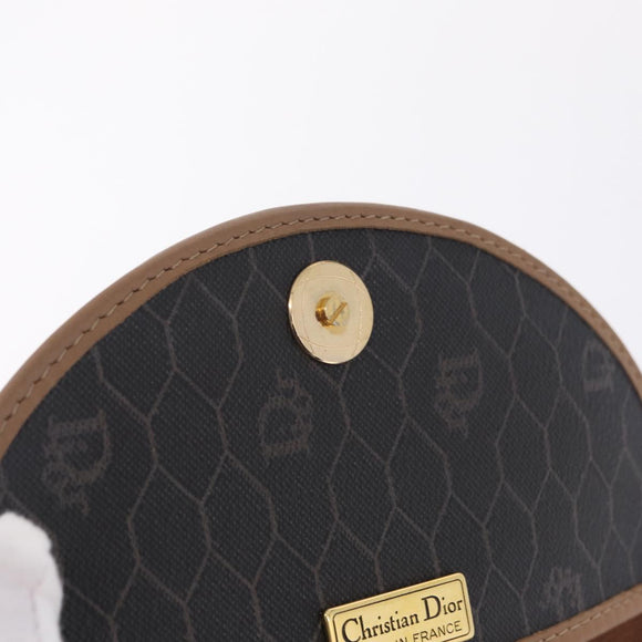 Christian Dior Honeycomb Shoulder Bag PVC Black Gold Auth ka6870