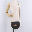 Christian Dior Honeycomb Shoulder Bag PVC Black Gold Auth ka6870-22