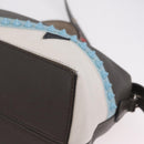 FENDI By The Way Shoulder Bag Leather Beige Silver Auth ka6871A-14