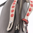 FENDI By The Way Shoulder Bag Leather Beige Silver Auth ka6871A-20