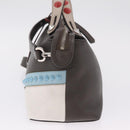 FENDI By The Way Shoulder Bag Leather Beige Silver Auth ka6871A-4