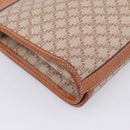 CELINE Macadam Canvas Clutch Bag PVC Beige Gold Auth ka6872-11