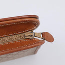 CELINE Macadam Canvas Clutch Bag PVC Beige Gold Auth ka6872-12
