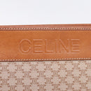 CELINE Macadam Canvas Clutch Bag PVC Beige Gold Auth ka6872-13