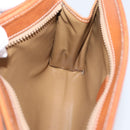 CELINE Macadam Canvas Clutch Bag PVC Beige Gold Auth ka6872-17