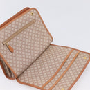 CELINE Macadam Canvas Clutch Bag PVC Beige Gold Auth ka6872-18