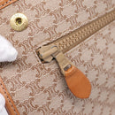 CELINE Macadam Canvas Clutch Bag PVC Beige Gold Auth ka6872-19