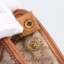 CELINE Macadam Canvas Clutch Bag PVC Beige Gold Auth ka6872-23