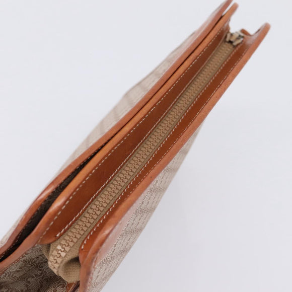 CELINE Macadam Canvas Clutch Bag PVC Beige Gold Auth ka6872