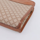 CELINE Macadam Canvas Clutch Bag PVC Beige Gold Auth ka6872-8