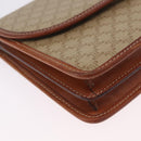 CELINE Macadam Canvas Shoulder Bag PVC Beige Gold Auth ka6873-12