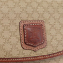 CELINE Macadam Canvas Shoulder Bag PVC Beige Gold Auth ka6873-16