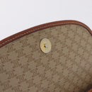 CELINE Macadam Canvas Shoulder Bag PVC Beige Gold Auth ka6873-18