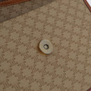 CELINE Macadam Canvas Shoulder Bag PVC Beige Gold Auth ka6873-19