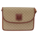 CELINE Macadam Canvas Shoulder Bag PVC Beige Gold Auth ka6873-2
