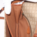 CELINE Macadam Canvas Shoulder Bag PVC Beige Gold Auth ka6873-23