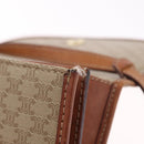 CELINE Macadam Canvas Shoulder Bag PVC Beige Gold Auth ka6873-29