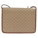 CELINE Macadam Canvas Shoulder Bag PVC Beige Gold Auth ka6873-3