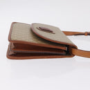 CELINE Macadam Canvas Shoulder Bag PVC Beige Gold Auth ka6873-4