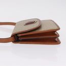 CELINE Macadam Canvas Shoulder Bag PVC Beige Gold Auth ka6873-5