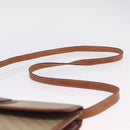 CELINE Macadam Canvas Shoulder Bag PVC Beige Gold Auth ka6873-8
