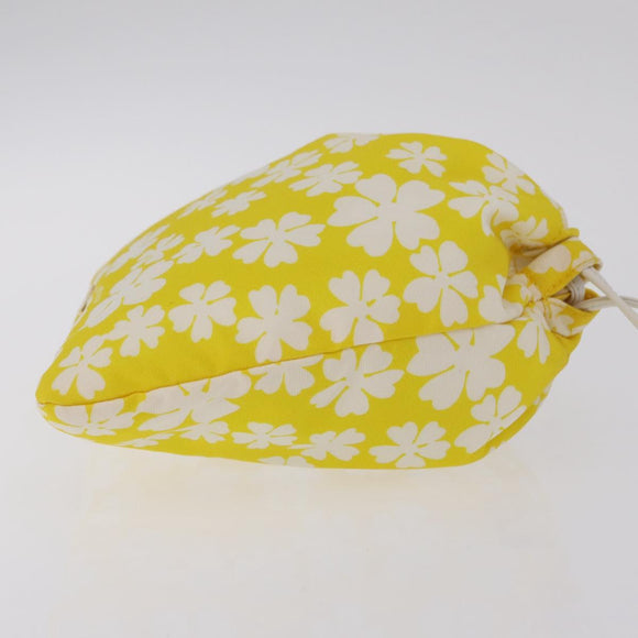 Miu Miu Purse Pouch Nylon Yellow Auth ka6874A