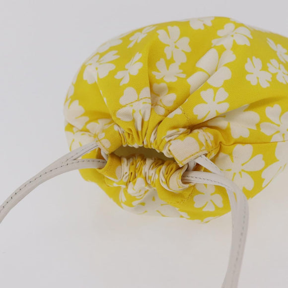 Miu Miu Purse Pouch Nylon Yellow Auth ka6874A