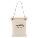 HERMES Aline Shoulder Bag Canvas Beige Auth ka6877-2