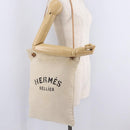 HERMES Aline Shoulder Bag Canvas Beige Auth ka6877-20
