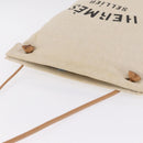 HERMES Aline Shoulder Bag Canvas Beige Auth ka6877-7