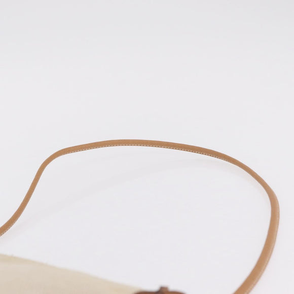 HERMES Aline Shoulder Bag Canvas Beige Auth ka6877