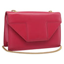 Saint Laurent Betty Chain Shoulder Bag Leather Pink Gold 314516 Auth ka6878A-1
