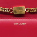 Saint Laurent Betty Chain Shoulder Bag Leather Pink Gold 314516 Auth ka6878A-19