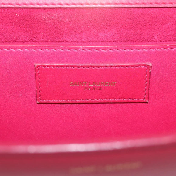 Saint Laurent Betty Chain Shoulder Bag Leather Pink Gold 314516 Auth ka6878A