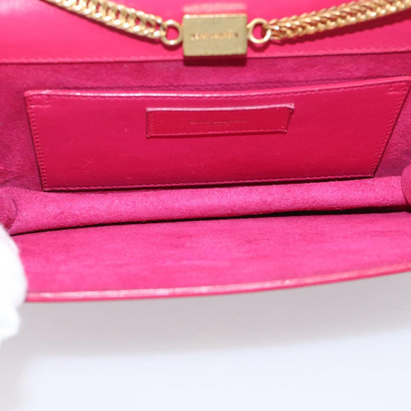 Saint Laurent Betty Chain Shoulder Bag Leather Pink Gold 314516 Auth ka6878A