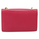Saint Laurent Betty Chain Shoulder Bag Leather Pink Gold 314516 Auth ka6878A-3