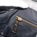 BURBERRY Hand Bag Leather 2way Gray Gold Auth ka6879-24