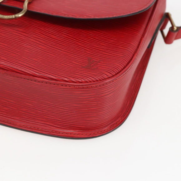 LOUIS VUITTON Epi Saint Cloud GM Shoulder Bag Red M52197 LV Auth ka688