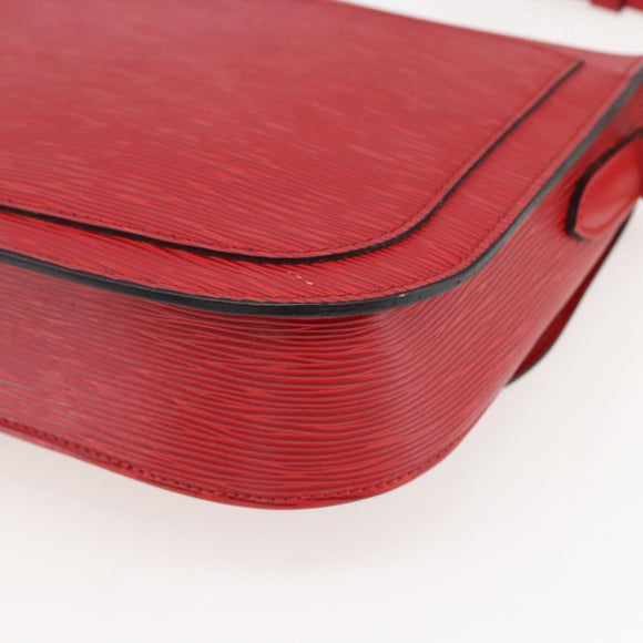 LOUIS VUITTON Epi Saint Cloud GM Shoulder Bag Red M52197 LV Auth ka688
