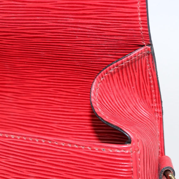 LOUIS VUITTON Epi Saint Cloud GM Shoulder Bag Red M52197 LV Auth ka688