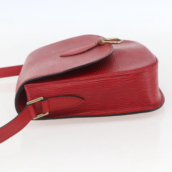 LOUIS VUITTON Epi Saint Cloud GM Shoulder Bag Red M52197 LV Auth ka688