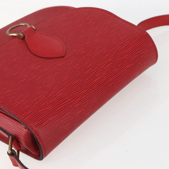 LOUIS VUITTON Epi Saint Cloud GM Shoulder Bag Red M52197 LV Auth ka688