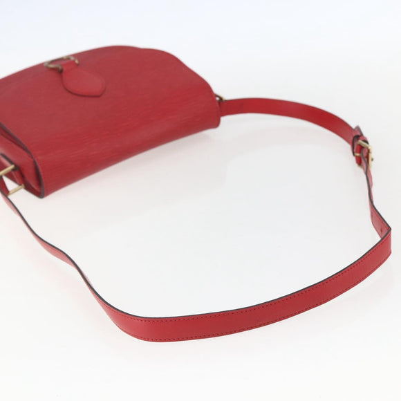 LOUIS VUITTON Epi Saint Cloud GM Shoulder Bag Red M52197 LV Auth ka688