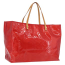 LOUIS VUITTON Monogram Vernis Reade GM Tote Bag Red M91084 LV Auth ka6881-1