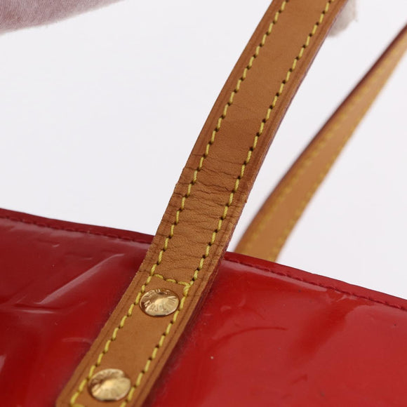LOUIS VUITTON Monogram Vernis Reade GM Tote Bag Red M91084 LV Auth ka6881