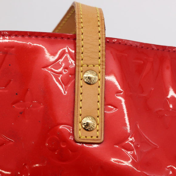 LOUIS VUITTON Monogram Vernis Reade GM Tote Bag Red M91084 LV Auth ka6881