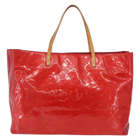 LOUIS VUITTON Monogram Vernis Reade GM Tote Bag Red M91084 LV Auth ka6881